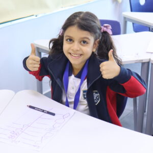 Bright Future student with Thumbs up